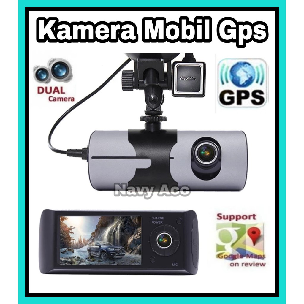 Kamera Mobil DVR Dual Kamera GPS R300 - Car Dash Cam Dual Lens