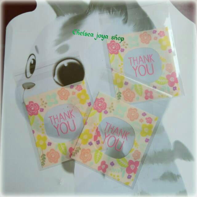 

Plastik fancy motif bunga bungkus permen flower thank you