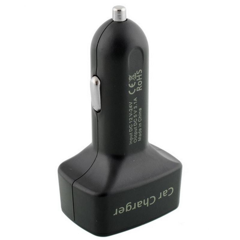 Charger Mobil Dual Port USB 3.1A with LED Voltage