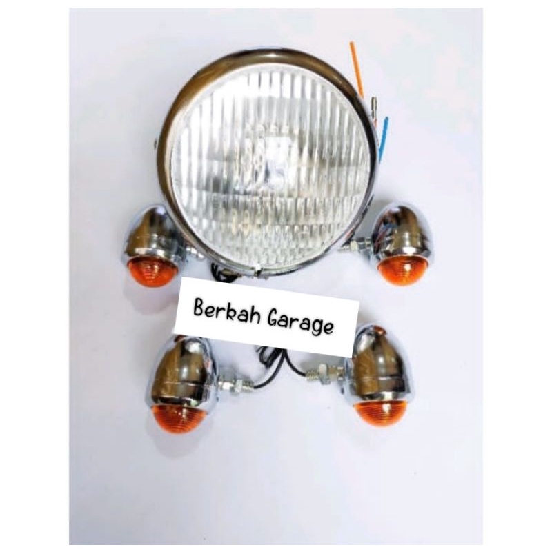 Paket Hemat Lampu Depan Cb Pesek Plus 4 Pic Lampu Sen Bulat Crum Kualitas Terbaik