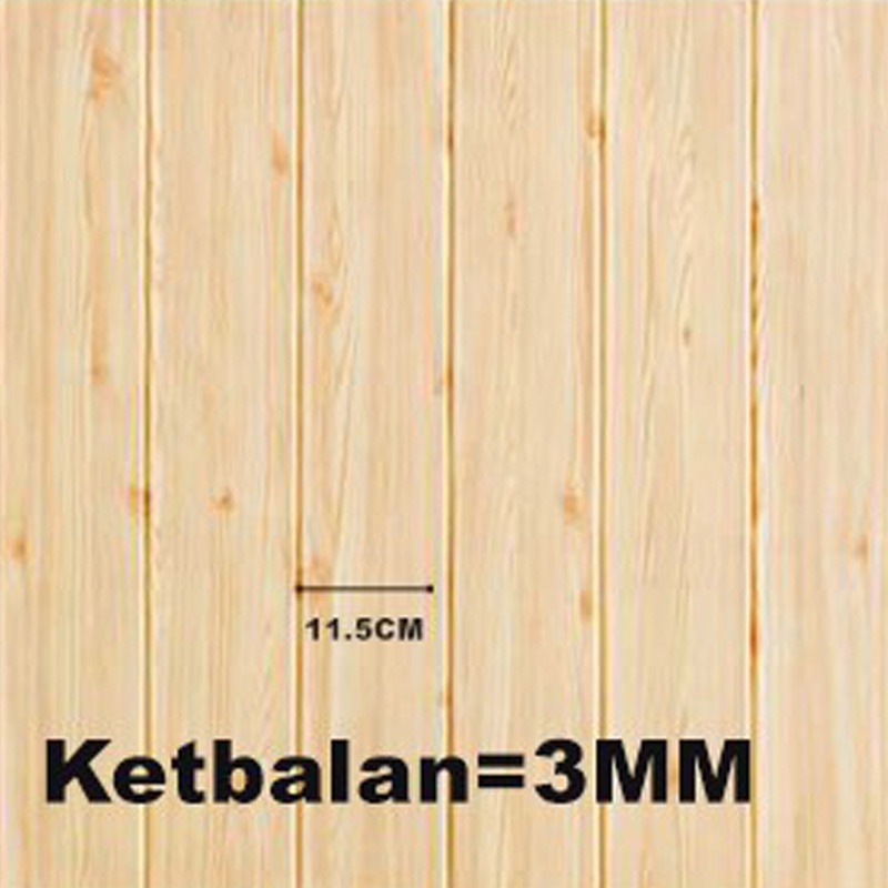 (KaLaTO) Wallpaper 3D Motif Kayu Wood Foam Dekorasi Dinding Kamar Murah 70CM x 70CM Wallpaper Dinding-3.5MM BY5