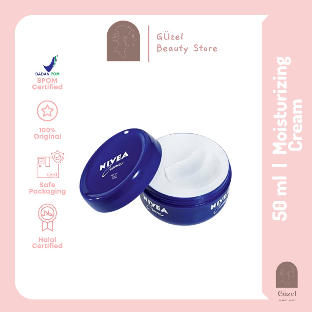 NIVEA Creme Jar Biru 50ml Krim pelembab Serbaguna TERMURAH