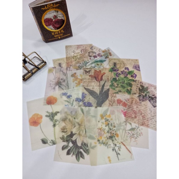 

10 PCS/Lembar Botani Vintage Mini Memo for Deco/Journal/Scrapbook/DIY