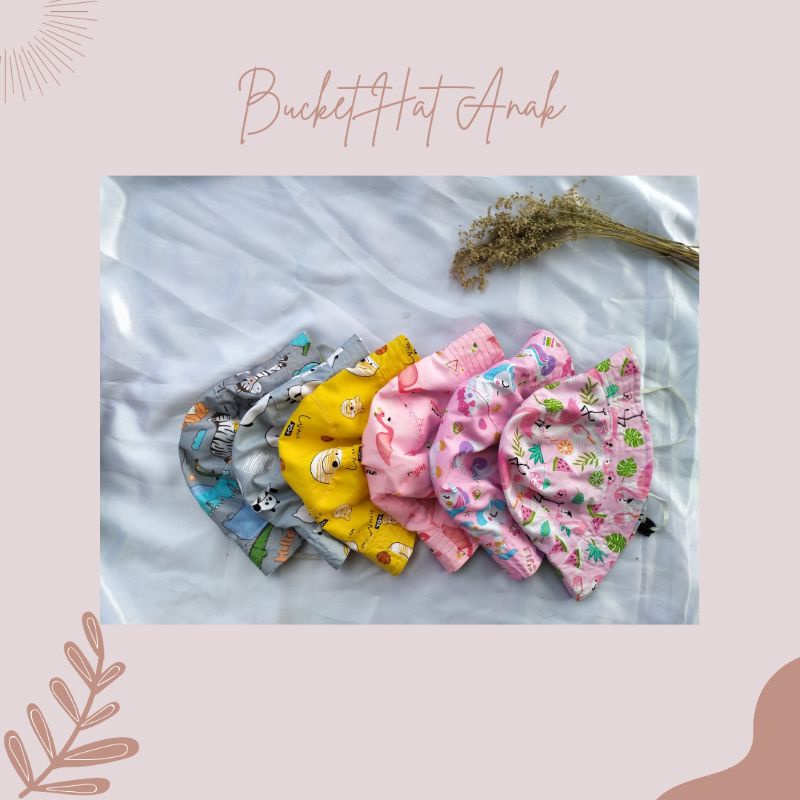 Bucket hat tali topi anak tali