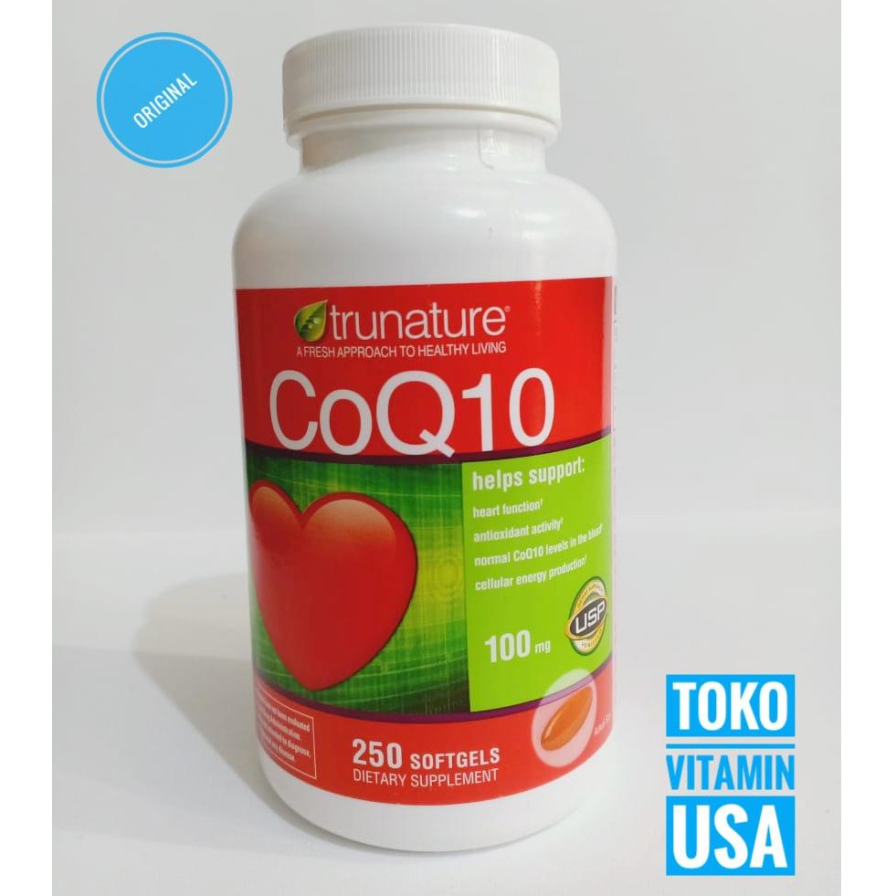 Trunature Coq10 100mg 250 softgel vitamin jantung