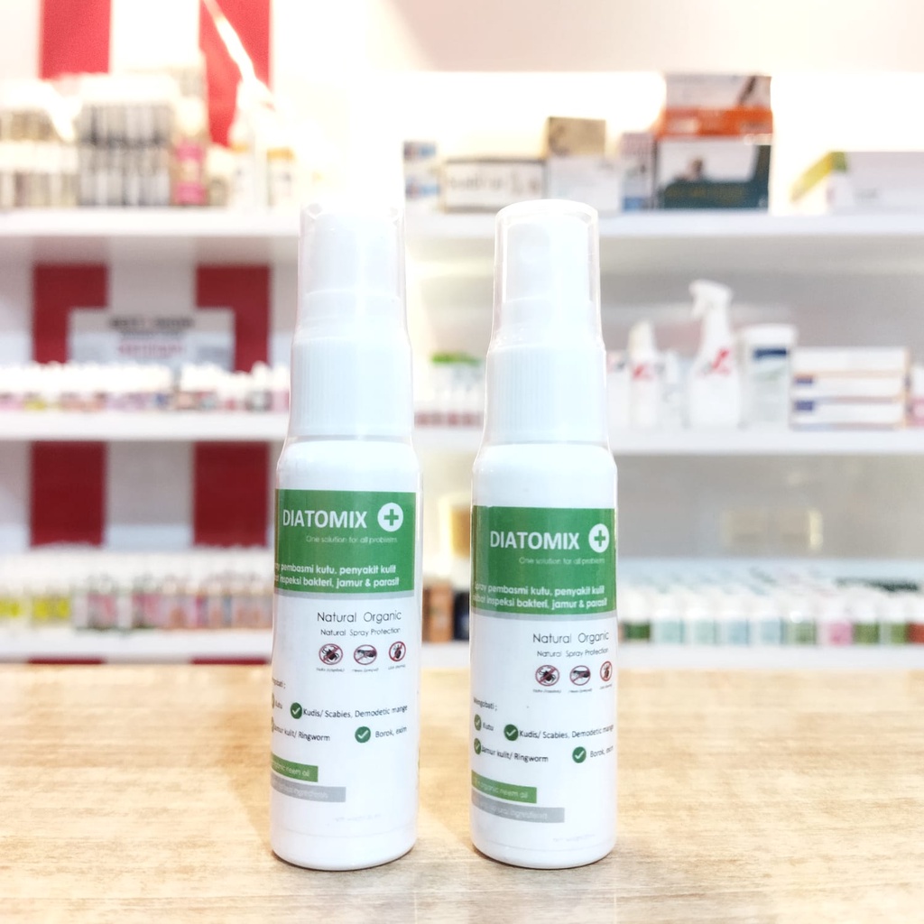 DIATOMIX Spray 20ml untuk kutu, jamur dan scabies hewan 20ml diatomix