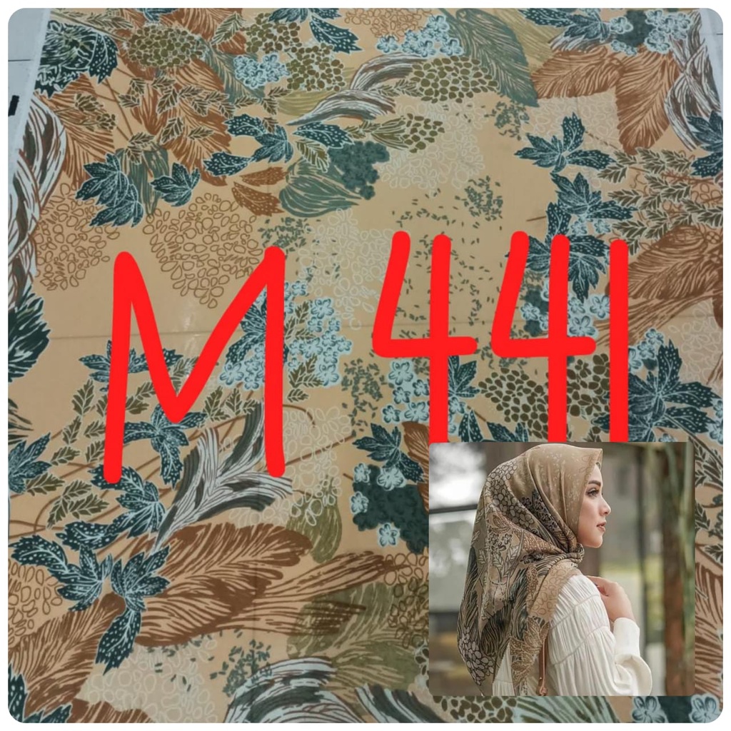 BESTSELLER Hijab Segiempat Voal Motif Printing Lasercut Kerudung Motif Square Grosir Jilbab Murah NN hijab-M441