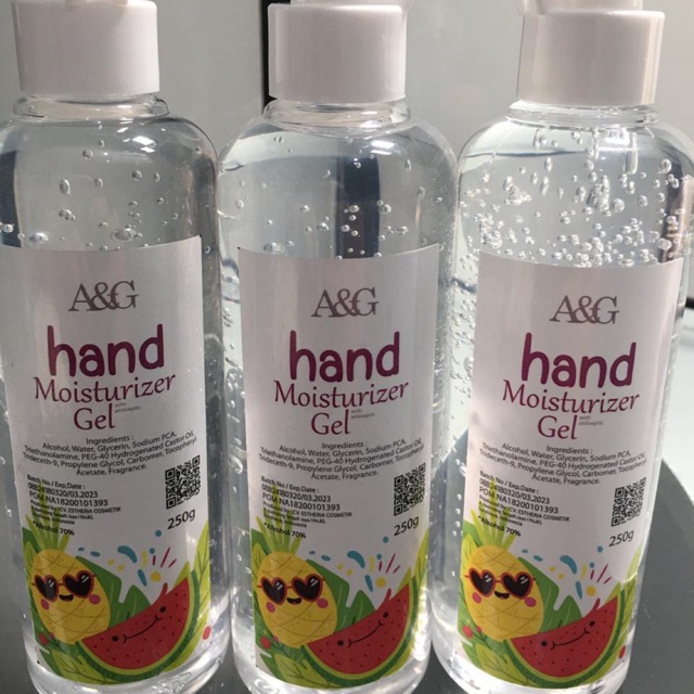 A&G hand moisturizer gel 100g-250g