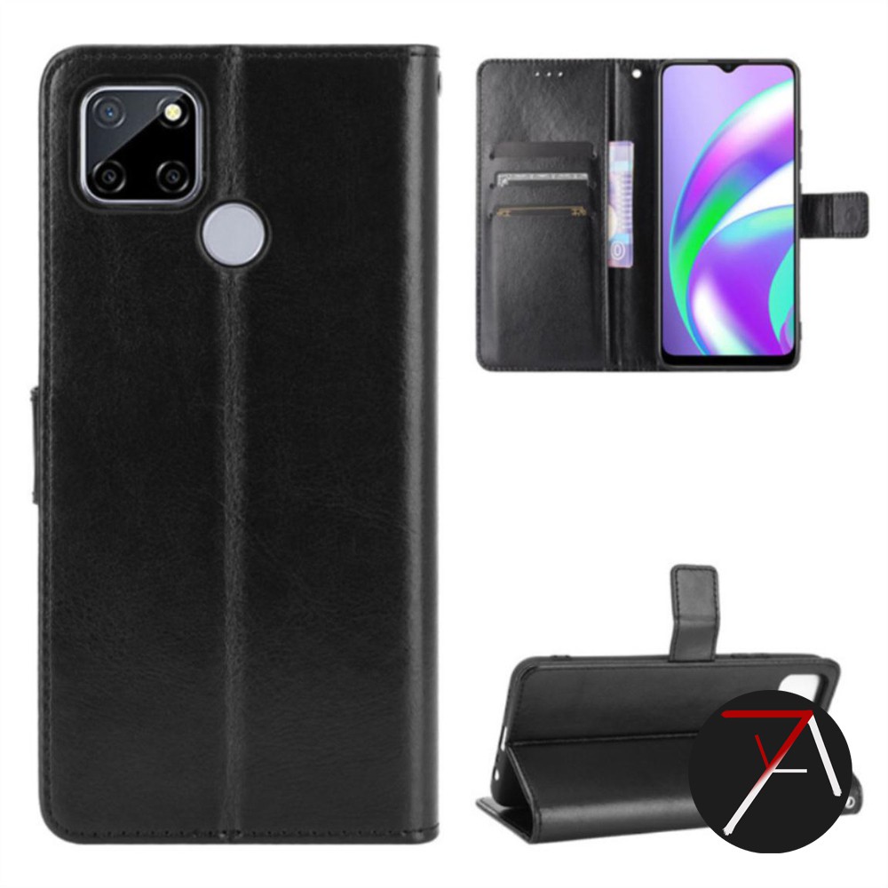 Realme Narzo 30A Narzo30A Flip Wallet Dompet Kulit Leather Cover Case Casing Card Kartu