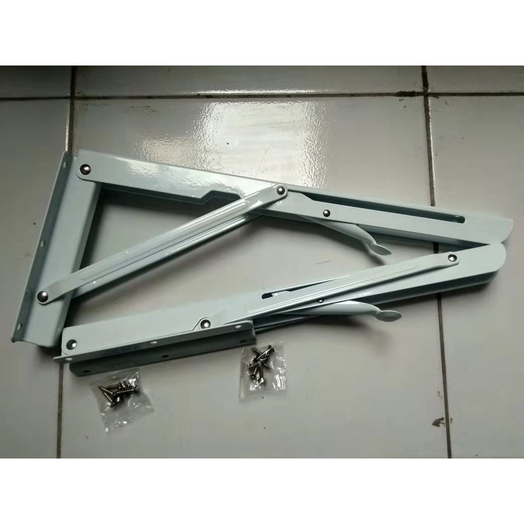 12&quot; 30cm Siku Dinding Penyangga Rak Meja Lipat Shelf Bracket Foldable