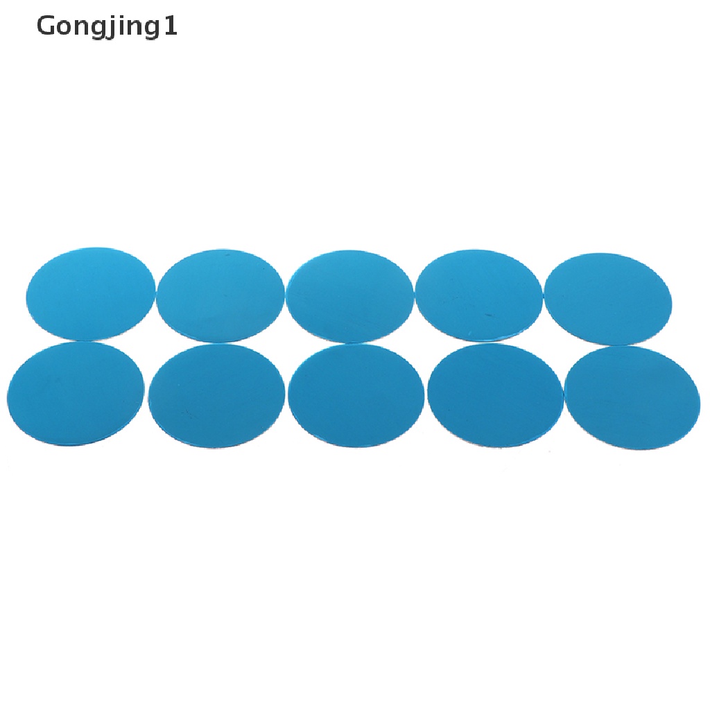 Gongjing1 10pcs Stiker Plat Metal Biru Magnetik Mount Mobil Holder Handphone