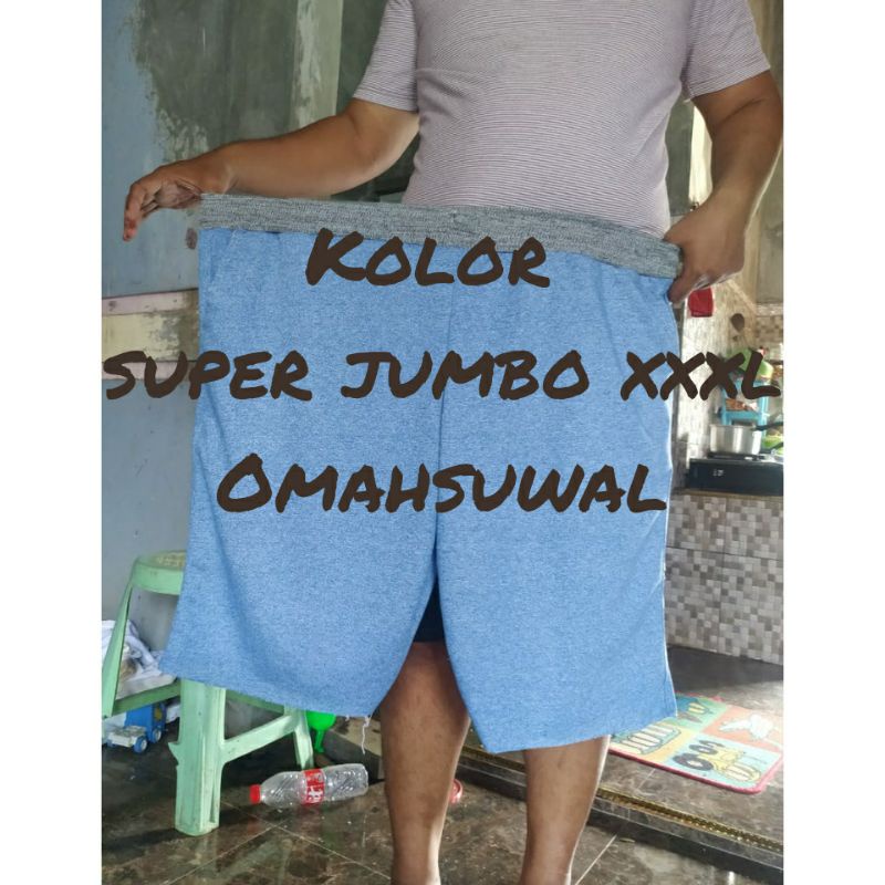 KOLOR JUMBO KOLOR SANTAI JUMBO KOLOR PENDEK PRIA WANITA BIGSIZE KOLOR BABY TERY JUMBO XXXL