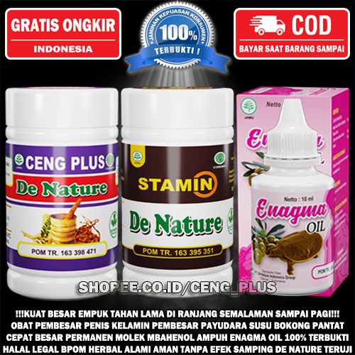 OBAT KUAT TAHAN LAMA & PEMBESAR AMPUH PERMANEN ORIGINAL 100% CENG PLUS ENAGMA OIL DE NATURE EJAKULAS