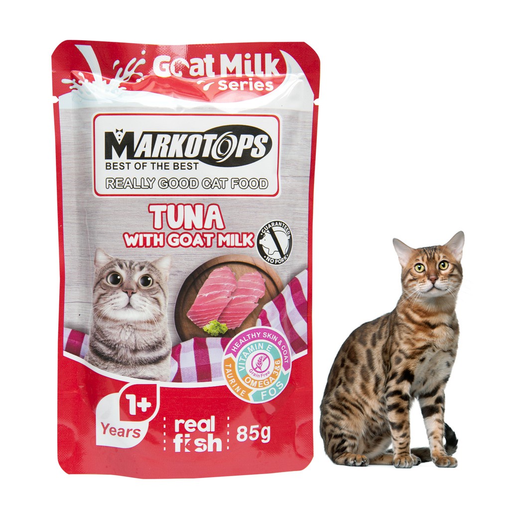 Markotops Pouch 85gr All Varian Semua Rasa Makanan Kucing Adult &amp; Kitten