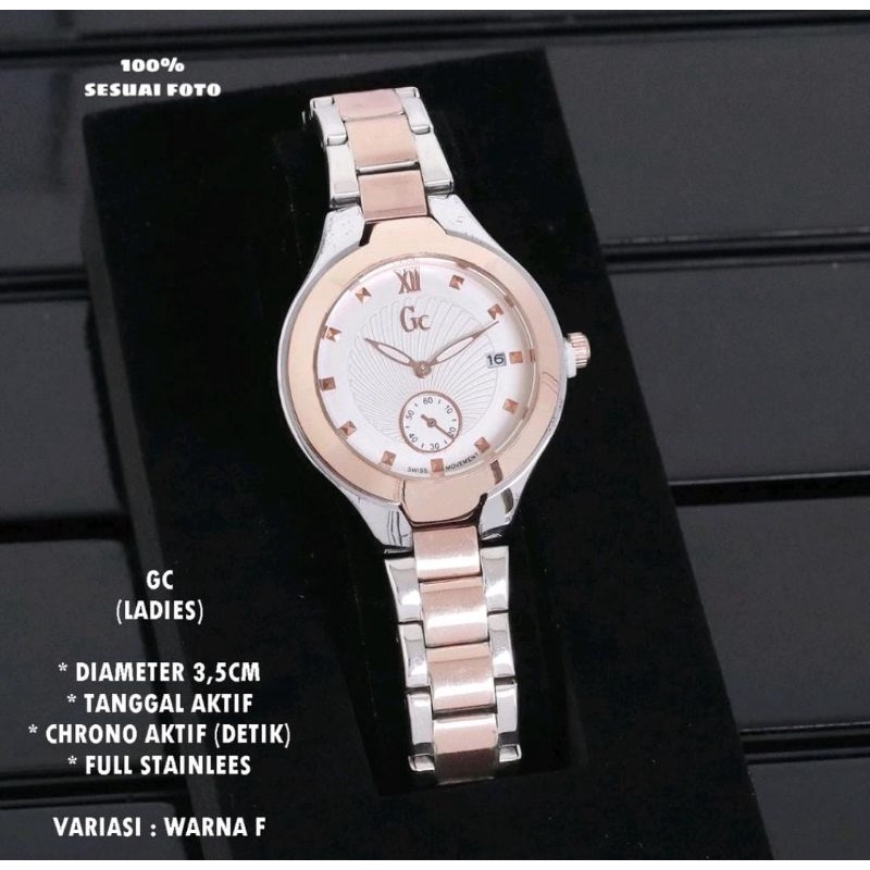 Jam Tangan Wanita Jam Tangan Wanita Rantai Stainliss Jam Tangan Tanggal Aktif Free Box &amp; Baterai