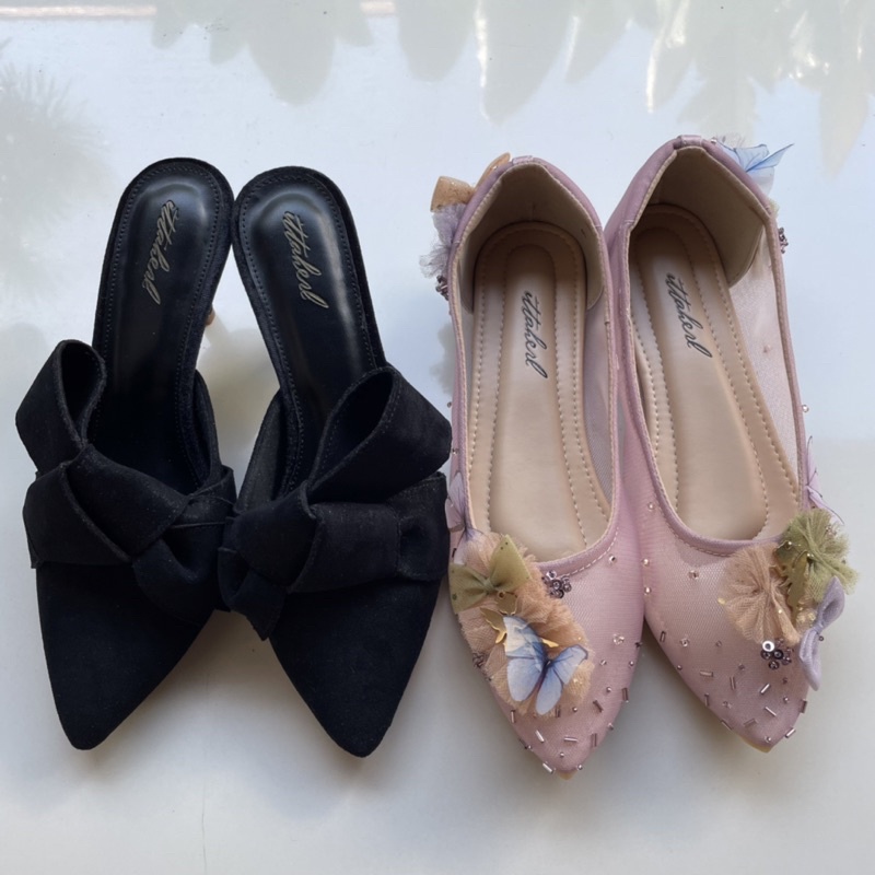 BUNDLING New Ittaherl Katnis Maxi Pointy Lilac sz 40 & Jackie Heels sz 39