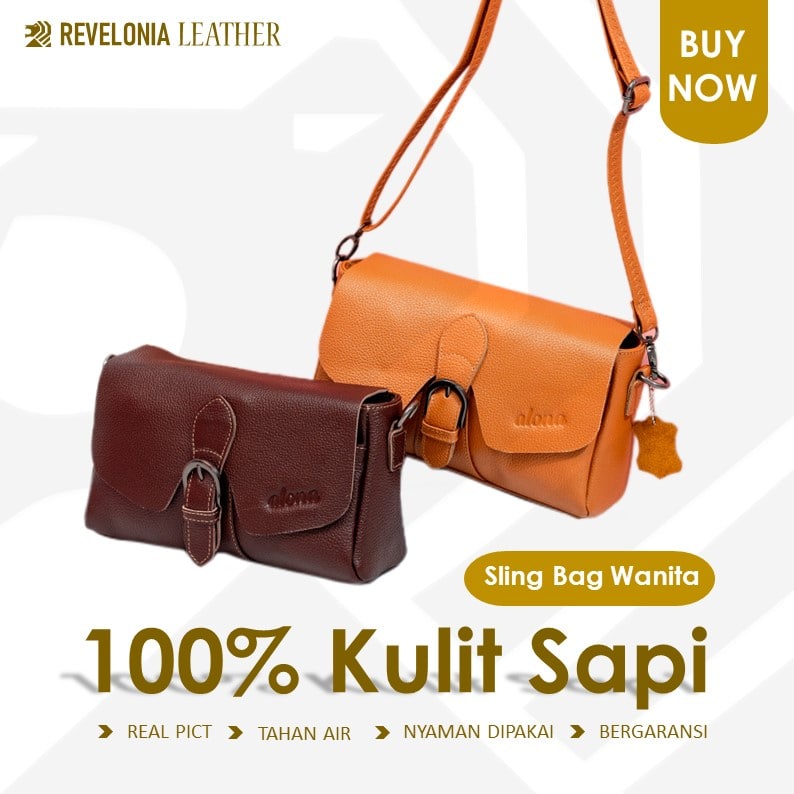 Tas Kulit Wanita ALONA Shoulder Bag Wanita Kulit Asli Tas wanita kulit asli hand bag wanita kulit  t