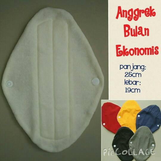 Gamis Menspad Eco. Pembalut Kain Cuci Ulang. Menstrual Pad Alami FREEongkir