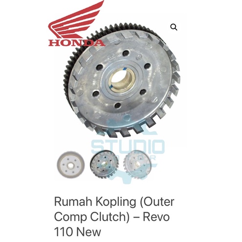 22110KWW741 Gigi Klos Besar Rumah Kopling Outer Comp Clutch Revo 110 New Revo Fi