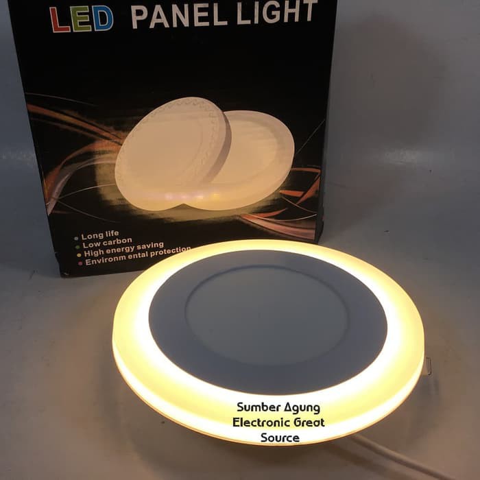 Panel Downlight LED IB 2Warna 6W Kuning 3W Putih EMICO Warm White Saklar