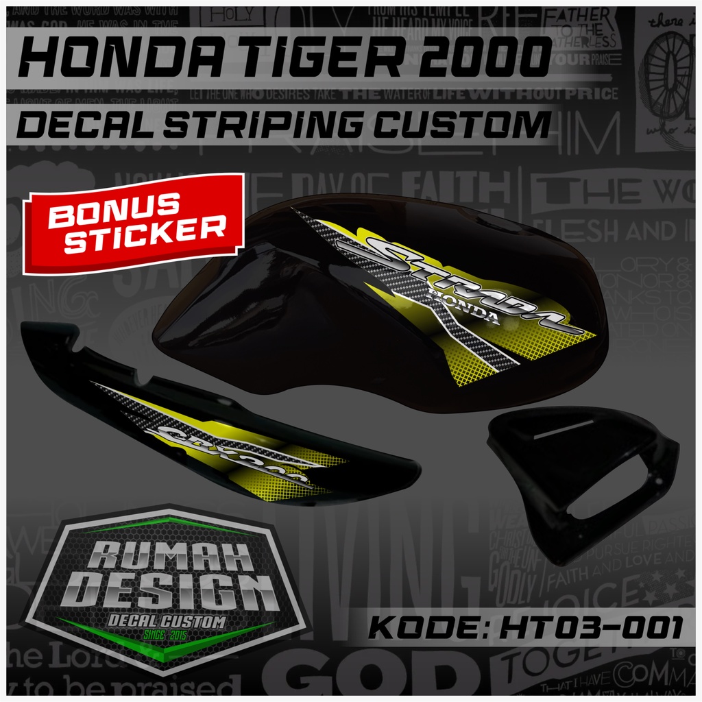 DECAL STICKER STRIPING  HONDA TIGER 2000 02
