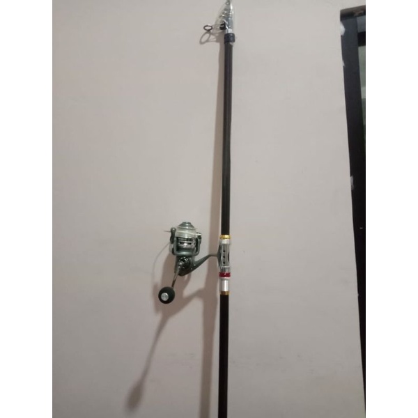 set tackle joran dan reel surf casting (joran hanylwonderfull fuji dan reel tridentech heavy arms)