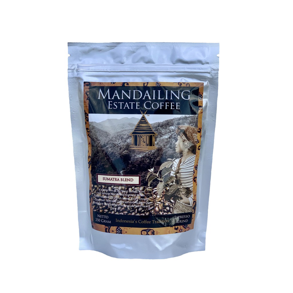 

Mandailing Estate Coffee Solid Silver 250gr - Espresso Grind