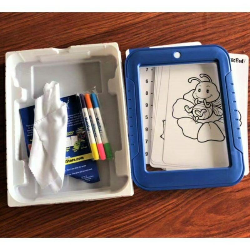 Magic Pad Magic Drawing Buku Gambar Anak 3D Dengan Lampu LED
