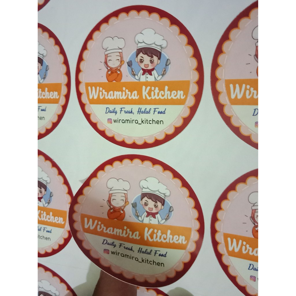 

STICKER LABEL KEMASAN KUE / TOPLES / BOX / BOTOL