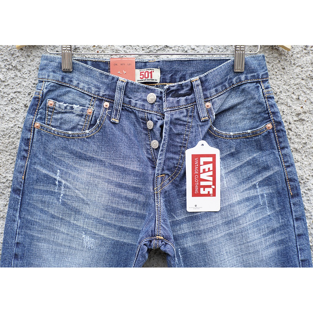 LEVI'S 501 - Jeans Pendek Aqua Blue | Made in Japan 04