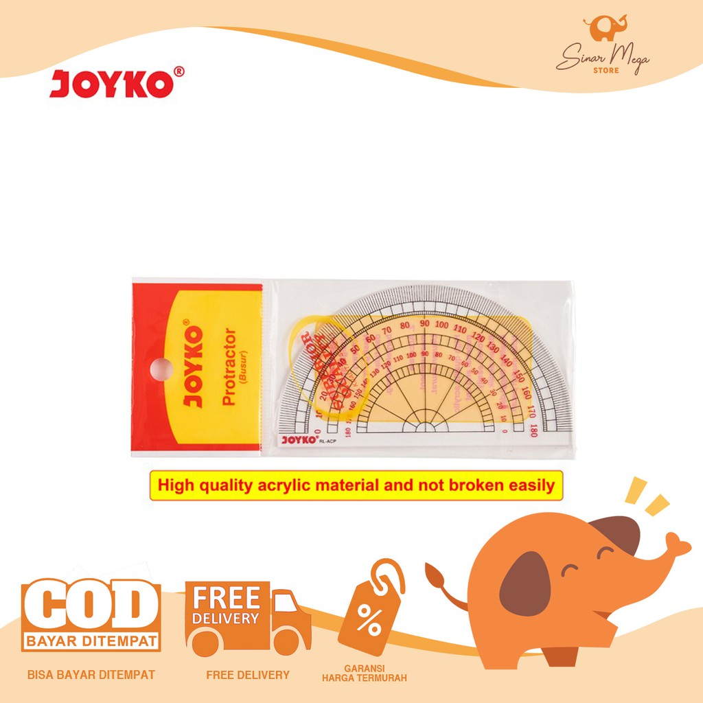 

Joyko Protractor Penggaris Busur RL-ACP 180 Derajat Murah Berkualitas