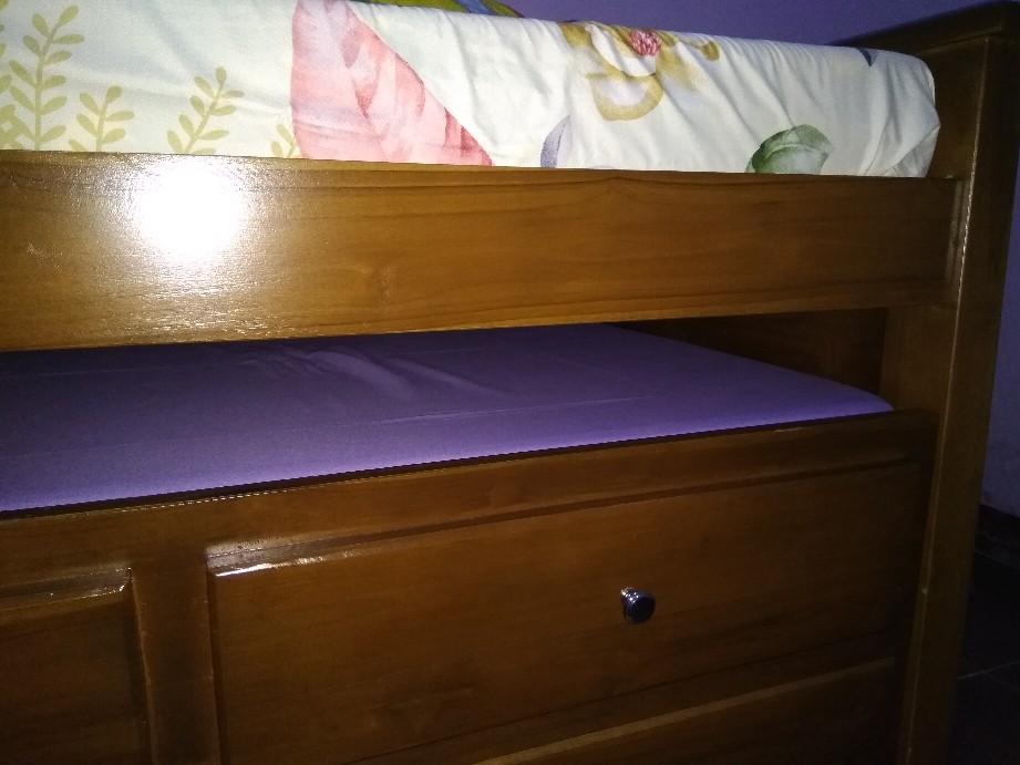 Ranjang Jati Anak Dengan Sorong 90x200 Kokoh