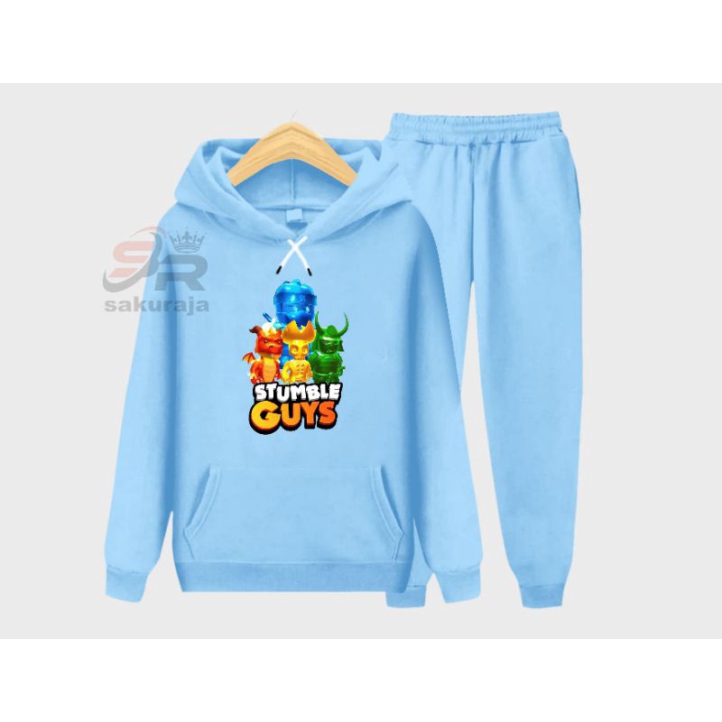 setelan Hoodie stumble guys anak dari umur 3-17 tahun/model kekinian/bisa COD