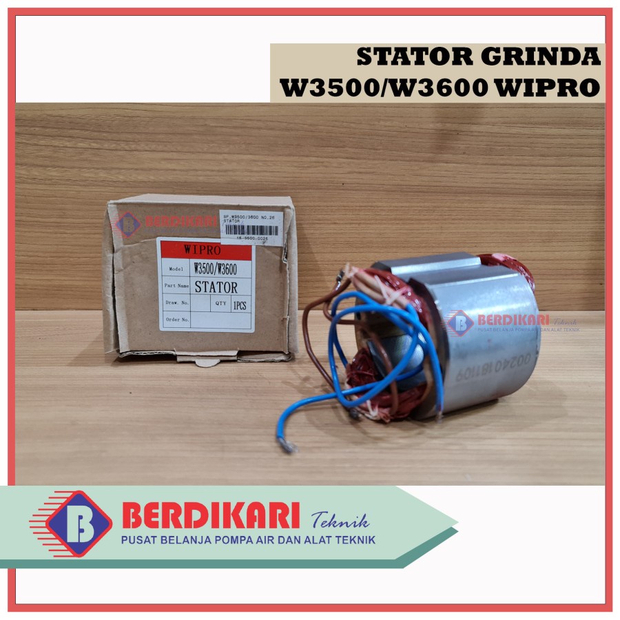 Stator Gulungan Lilitan Rumah Armature WIPRO Gerinda W3600 W 3600