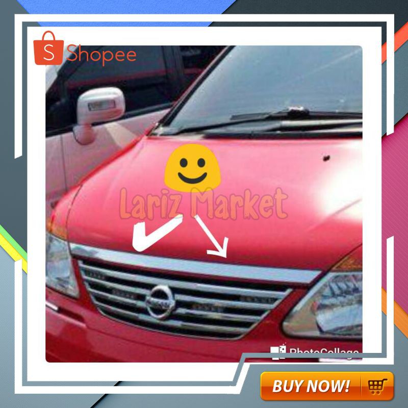 PROMO SPESIAL STICKER STIKER KAP MESIN CHROME NISSAN SERENA C24