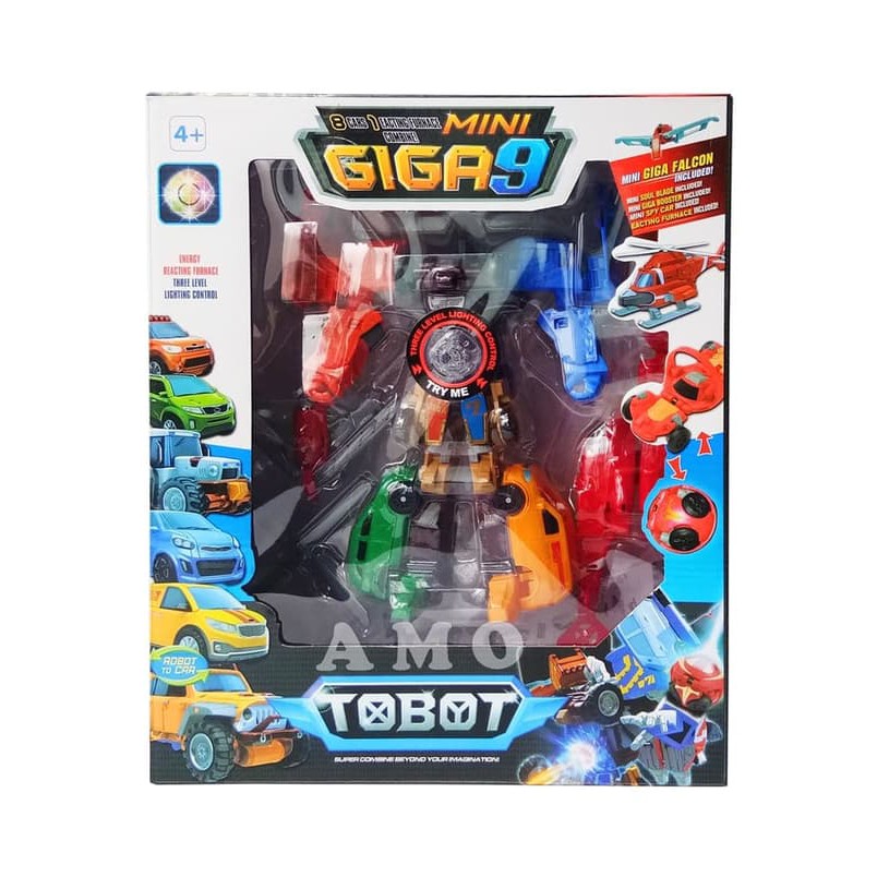 TOBOT MINI GIGA 9 - 9 Cars Combine - MAINAN ANAK MINI TOBOT
