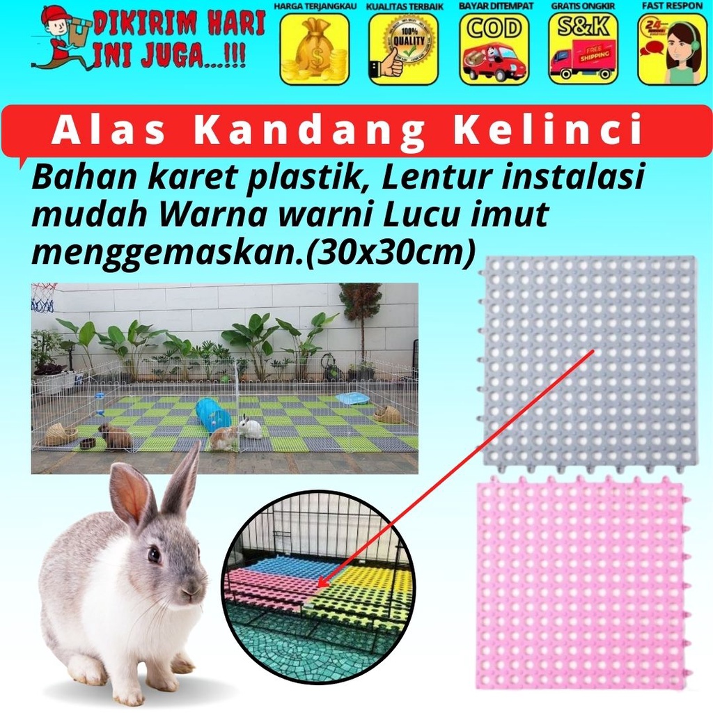 ALAS KANDANG KELINCI ALAS 30x30 POLKADOT - TATAKAN KANDANG KELINCI FEFARM