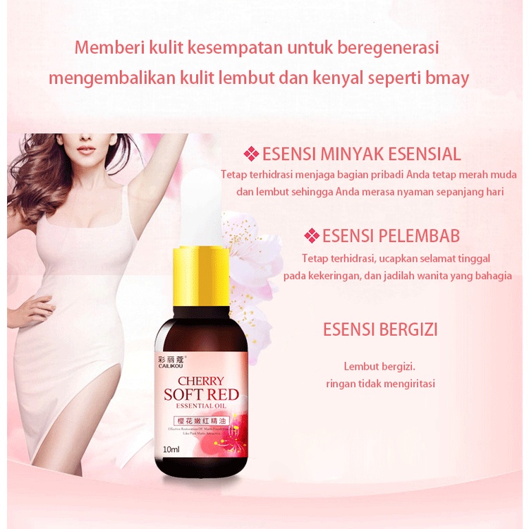 Pemutih ketiak dan selangkangan ampuh Minyak esensial merah muda Miss V Pencerah selangkangan Ketiak Hitam Pencerah Bibir 10ML Nipple Private Pemutih Essence Minyak