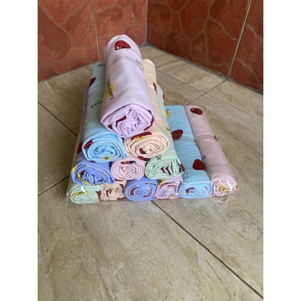 bedong bayi full print lembut terbaru 90x110cm