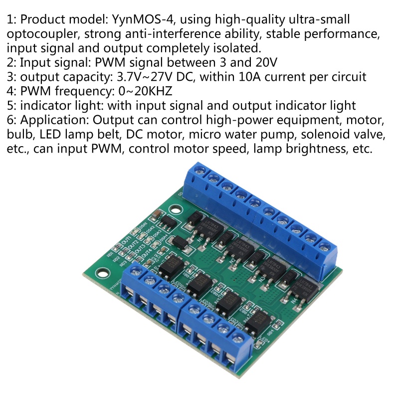 Modul FET Drive Tabung MOS btsg PWM Control PLC Amplifikasi Papan Sirkuit Empat Arah