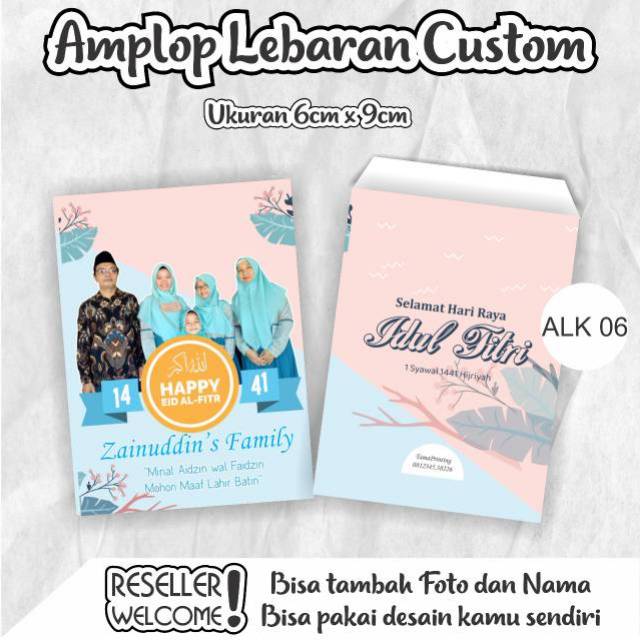 

AMPLOP LEBARAN 2024 (6x9cm) custom nama dan foto