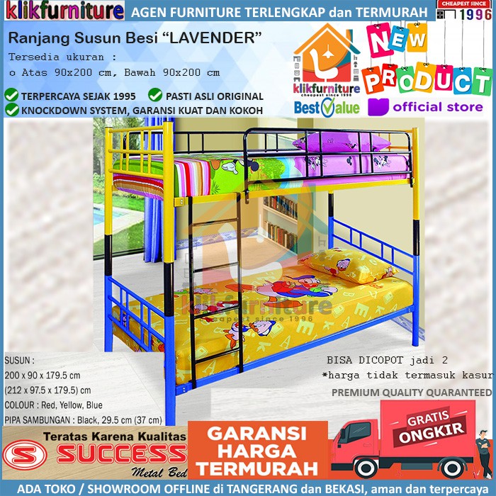 Ranjang Tingkat Besi Ranjang Susun Besi Bunk Bed Success LAVENDER