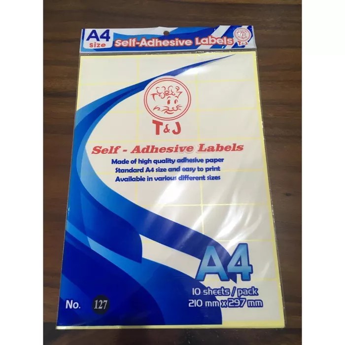 

T&J Labels SELF-ADHESIVE LABELS A4 NO. 127