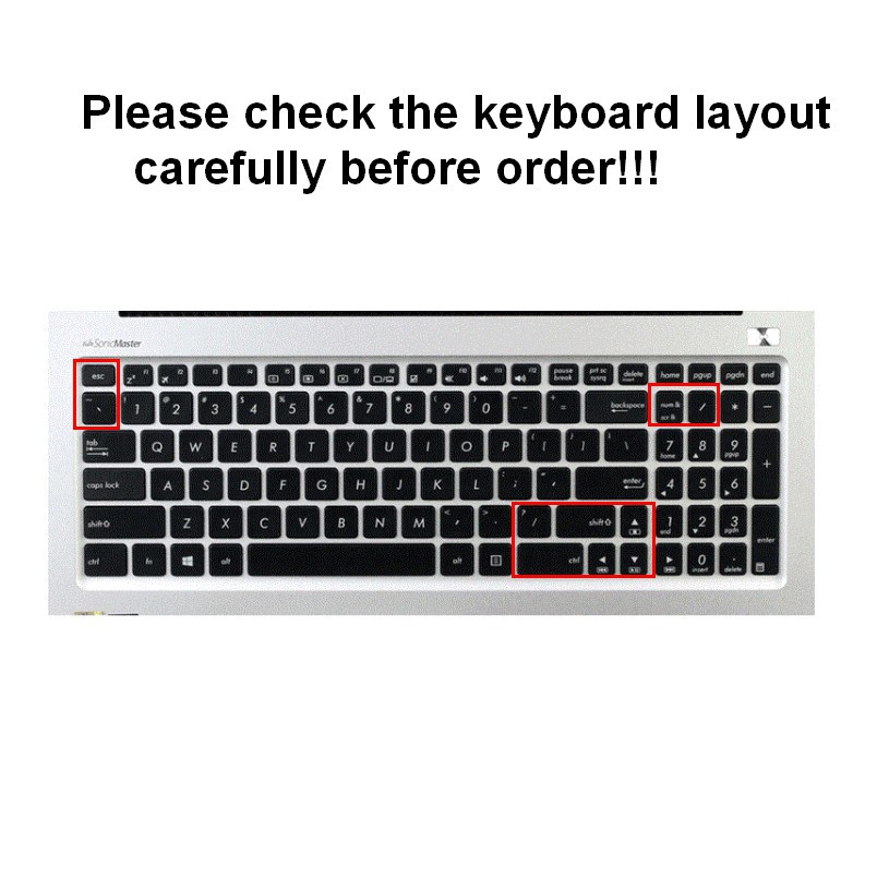 Asus Keyboard Protector A550L X541U X554L X541N A556U X540S A550C GL552 GL502 A55V X550Z A555L X541U X552E15.6 inch x541L A541 x541sc R541U F541 X/A550 FL8000 A/F580U A541U