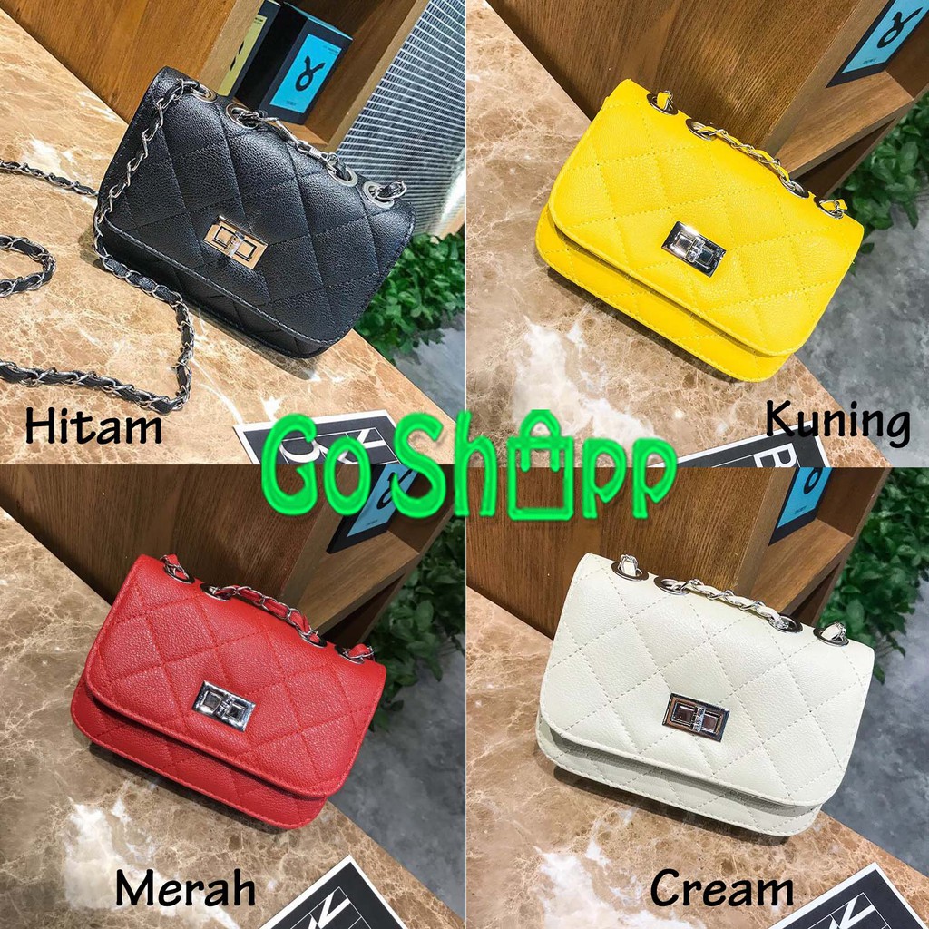 Tas Selempang Kulit Warna Premium - Tas Wanita Import Fashion Korea Kulit PU Warna [SL05]