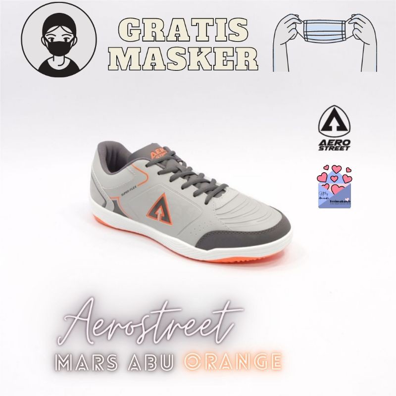 Sepatu Futsal Aerostreet Original - Mars Abu Orange