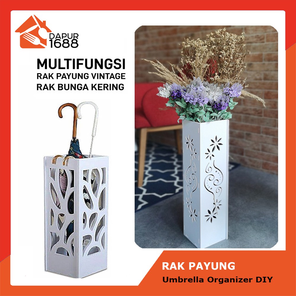 Tempat Payung Rak Payung Umbrella Organizer DIY Vas Bunga Kering Motif