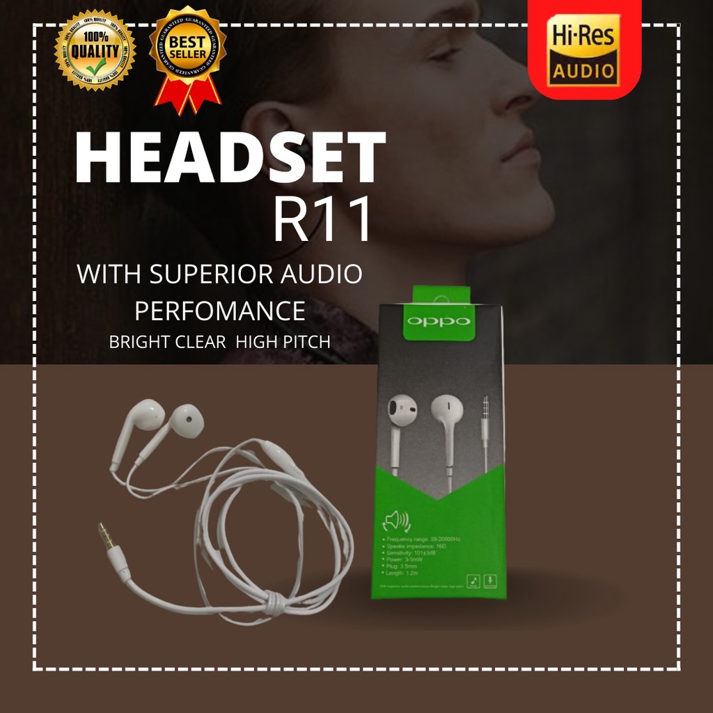 HEADSET / HANDSFREE OPPO TIPE R11 bisa dipakai semua tipe hp