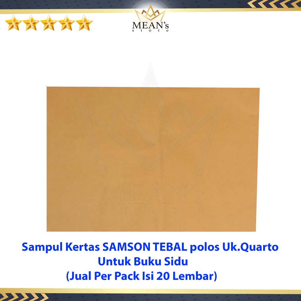 

Sampul Kertas Buku Sidu Coklat Polos Tebal / Sampul Ukuran Kwarto