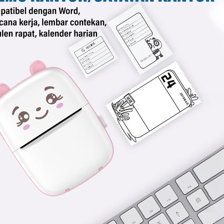 

Import ✨Terbaik✨ 【Pengiriman cepat】 mini printer/printer bluetooth/printer thermal panda/ Label Memo Receipt Paper THERMAL (USB+BLUETOOTH) murah